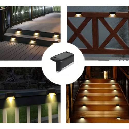 4 adet LED Karanlık Sensörlü Merdiven & Bahçe & balkon Aydınlatma – Yağmur Geçirmez Dış Mekan