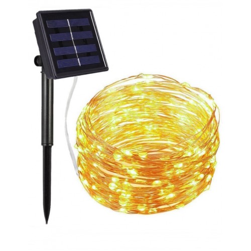 Güneş enerjili 200 LED peri ışık, bahçe ve Balkon dekorasyon için aydınlatma 22 Metre Solar Led