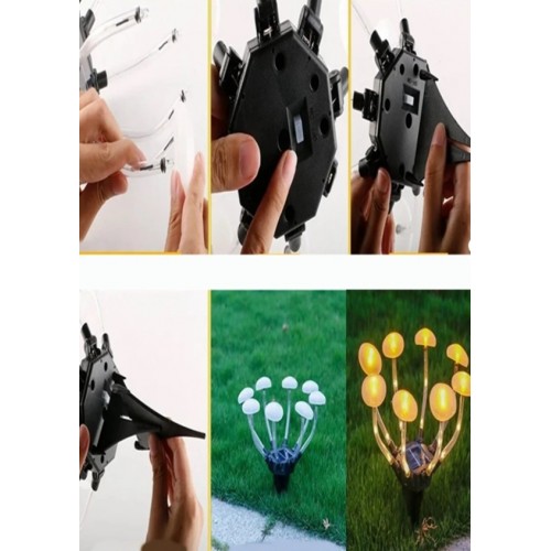 Solar 8 Mantarlı Led Güneş Enerjili Kazıklı Bahçe Lambası Bahçe Çim Peyzaj Dekorasyon Lambası