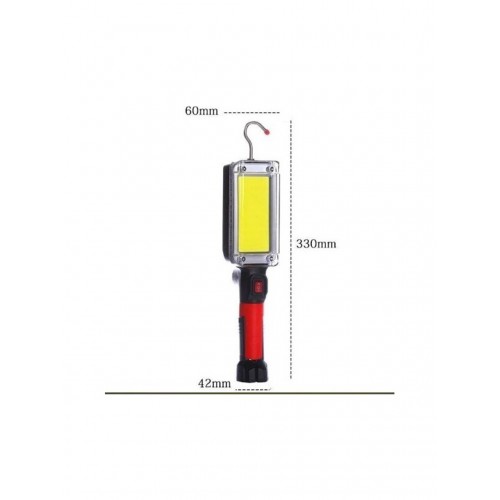 ZJ-8859 Şarjlı LED Fener Mıknatıslı Çalışma Lambası Sabitleme ve Hareketli Kanca Asılabilir Işıldak