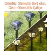 6 Adet X-15 Büyük Boy Çime Saplamalı Solar Güneş Enerjili Bahçe Lambası Fotoselli Büyük Boy