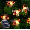 6.5 metre 30 Led'li Güneş Enerjili Arı Figürü Bahçe Teras Balkon Aydınlatma Led Arı Işık Zinciri - BALKON LEDİ ARILAR