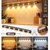 60 CM Dim AYARLI 3 Renk Ayarlı Şarjlı Hareket Sensörlü 60cm Led Işık Tezgah-Koridor-Ev-Kamp-Merdiven