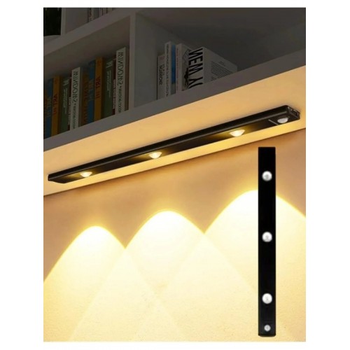 40 CM Dim AYARLI 3 Renk Ayarlı Şarjlı Hareket Sensörlü 60cm Led Işık Tezgah-Koridor-Ev-Kamp-Merdiven