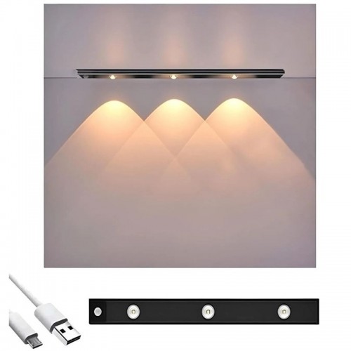 40 CM Dim AYARLI 3 Renk Ayarlı Şarjlı Hareket Sensörlü 60cm Led Işık Tezgah-Koridor-Ev-Kamp-Merdiven