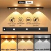 40 CM Dim AYARLI 3 Renk Ayarlı Şarjlı Hareket Sensörlü 60cm Led Işık Tezgah-Koridor-Ev-Kamp-Merdiven