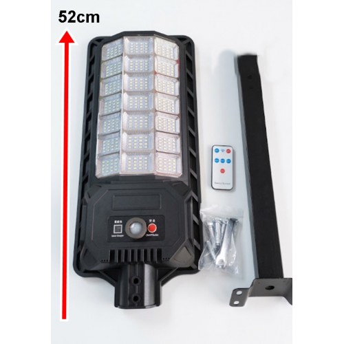 200Watt Büyük Boy Solar Güneş Enerjili Sokak Lambası - 336 LED Kumandalı Sokak Lambası + Direk Hediye
