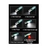 10WATT LED USB Şarjlı 6 Modlu Mini El Feneri Mıknatıslı Su Geçirmez Renkli El Feneri
