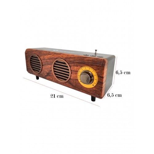 Nostaljik Mini Radyo Bluetooth Usb/mp3/aux Özellikli ve Hd Ses Kalitesiyle Trend Radyo Müzik Çalar 1923