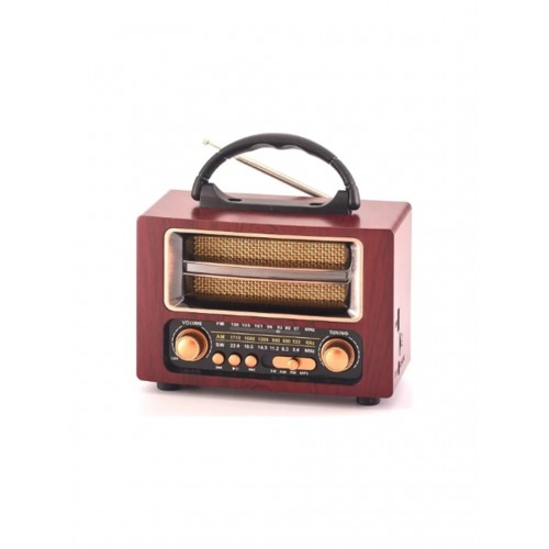 RT-721 Vintage Nostaljik Görünümlü Bluetooth Özellikli Fm Radyo Şarjlı