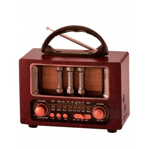 RT-721 Vintage Nostaljik Görünümlü Bluetooth Özellikli Fm Radyo Şarjlı