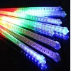 RGB RENK 8 Tüplü Meteor Kayan Tüp LED - Ağaç Bahçe-Sokak Saplamalı Yağmur Işıkları Solar Güneş Enerjili