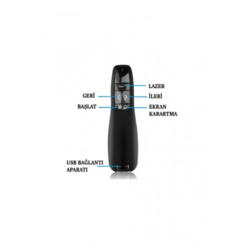 R400 2.4ghz Sunum Kumandası Kablosuz USB Alıcılı Promosyon Ürünü