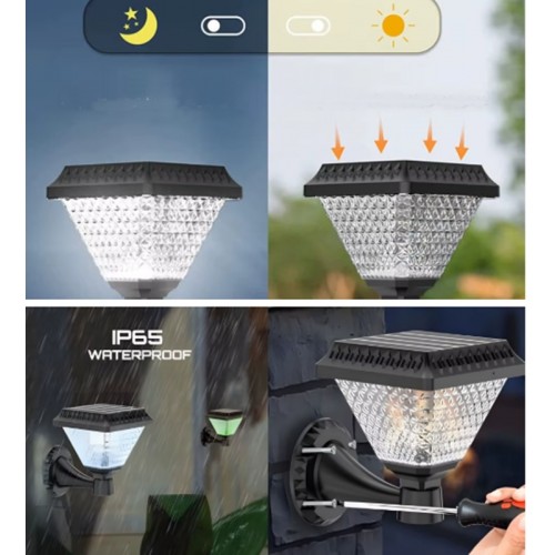 40W Duvara / Kapı Girişine Takılabilen Çok Renkli Ayarlanabilir Solar Güneş Enerjili Bahçe Lambası / Duvar Aplik
