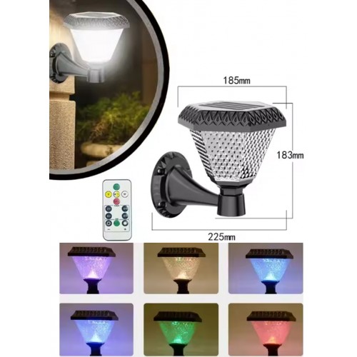 40W Duvara / Kapı Girişine Takılabilen Çok Renkli Ayarlanabilir Solar Güneş Enerjili Bahçe Lambası / Duvar Aplik