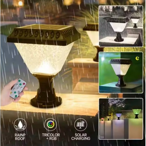 40W Set Üstü Rgb-Günışığı Beyaz Renk Ledli Ayarlanabilir Solar Güneş Enerjili Bahçe Lambası Set üstü