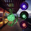 1 Adet Dekoratif Bağ Bahçe Balkon Dış Mekan Solar Güneş Enerjili Dekoratif Rgb LED Işık Spiral Işık Rüzgar Gülü