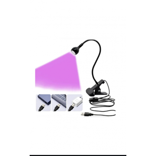  Jel Oje Kurutucu 3W Mor UV LED Mini Işık SİYAH Taşınabilir Akrobat Klipsli Manikür Tırnak Kurutucu
