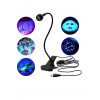  Jel Oje Kurutucu 3W Mor UV LED Mini Işık SİYAH Taşınabilir Akrobat Klipsli Manikür Tırnak Kurutucu