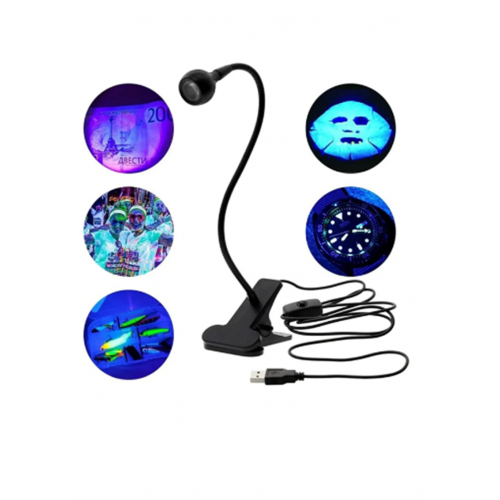  Jel Oje Kurutucu 3W Mor UV LED Mini Işık SİYAH Taşınabilir Akrobat Klipsli Manikür Tırnak Kurutucu