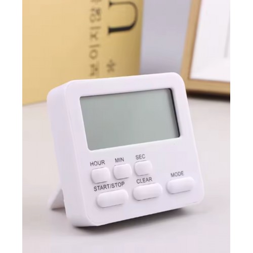 Zk-2206 Alarmlı Dijital Öğrenci Sınav Kronometresi 24 Saat İleri ve Geri Sayım Cihazı Saat + Alarm ( BEYAZ )