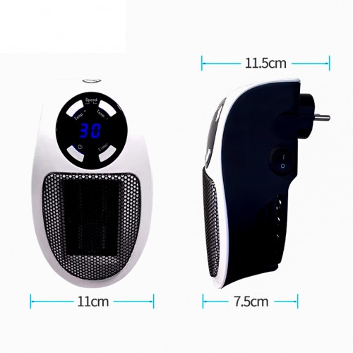 500W Uzaktan Kumandalı Taşınabilir Zaman Ayarlı Mini Elektrikli Isıtıcı Soba Sıcak Üfleyici - 220volt fişe takılan Karavan ısıtıcı