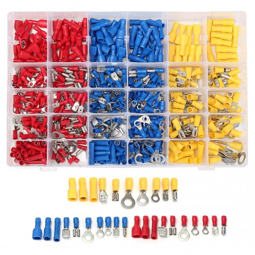  480 Parça Kablo Pabuç - Kablo Ucu , Pabuç , İzoleli Terminal - Özel Kutusunda - Muhtelif Ölçülerde Kablo Pabuç