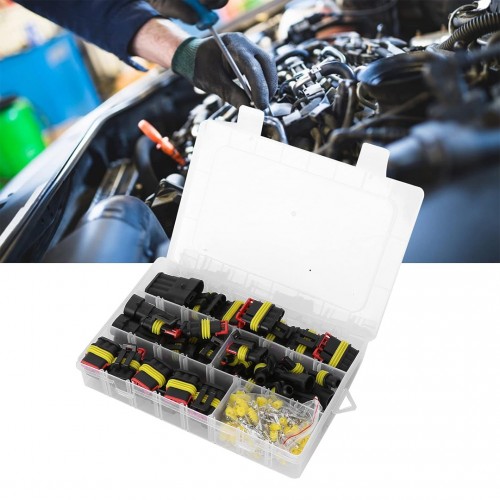 352 Parça Konnektör Set Kutulu 1-2-3-4 Pin Su Geçirmez Otomotiv Konnektör Seti