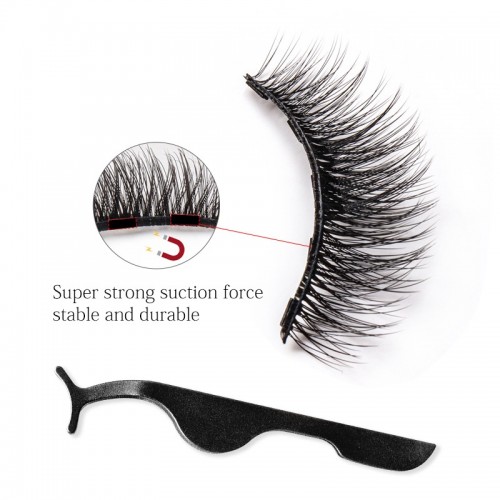 5 Çift Manyetik Takma Kirpik Seti - Uygulama Aparatlı, Kolay Tak-Çıkar