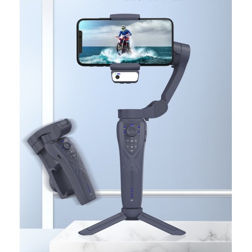 3 Eksenli F12 Gimbal Sabitleyici Takip Vlog Kiti AkıllI Hareketli Çekim Sabitleyici Işıklı 