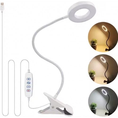 Beyaz Kasa 9 Mod Led Çok Fonksiyonlu Akrobat Masa Lambası Şiddeti Ayarlanabilir 3 Farklı Işık Rengi Usb Girişli