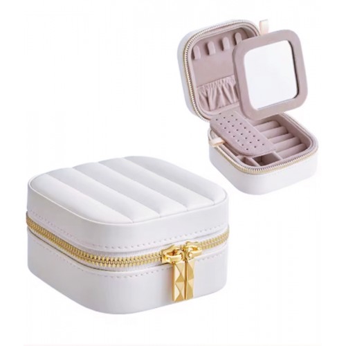MK-35 Gold Detaylı Takı Organizeri Lüks Mücevher Takı Kutusu - Altın Yüzük küpe kolye Saklama Kutusu