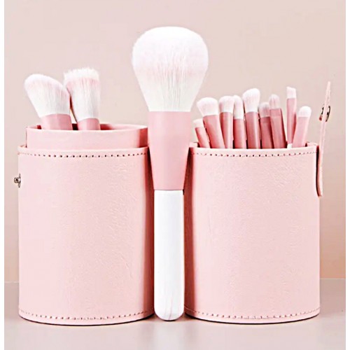 Gaman Limited Edition Pro Özel Kutulu 12'li Makyaj Fırçası Seti PEMBE