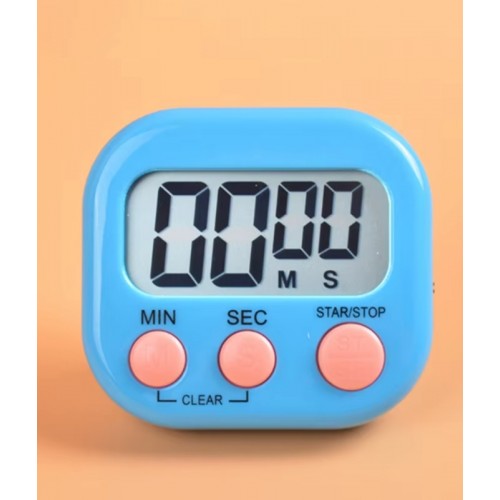 JS-188 Mini Dijital Öğrenci Sınav Kronometresi 100Dk İleri veya Geri Sayım Cihazı - 2 Kademeli Kronometre ( MAVİ )