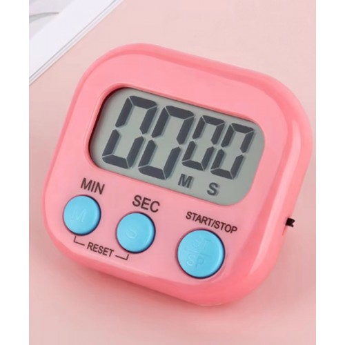 JS-188 Mini Dijital Öğrenci Sınav Kronometresi 100Dk İleri veya Geri Sayım Cihazı - 2 Kademeli Kronometre ( Pembe )