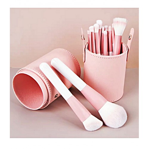 Gaman Limited Edition Pro Özel Kutulu 12'li Makyaj Fırçası Seti PEMBE