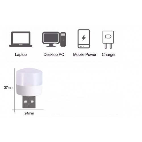 Mini Ampul 1w Taşınabilir Usb Led Işık - Powerbank Laptop Pc Uyumlu Beyaz Renk