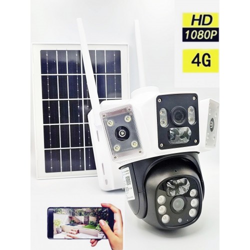 4g Smart Güneş Enerjili Güvenlik Kamerası Solar Güneş Enerjili Ip Kamera Sim Kartı Tak / Kullan / imei Kayıtlı