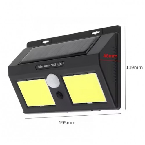 96 LED Güneş Enerjili 3 Mod 5 Metre Sensör Mesafeli Kaliteli Karanlık Sensörlü Solar Sokak Lambası code:2520